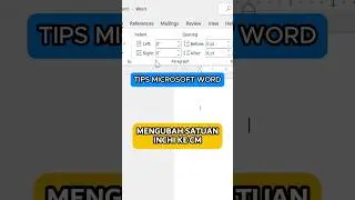 Cara Mengubah Satuan Inchi Menjadi Cm di Microsoft Word #shorts #belajarmicrosoftword #wordtutorial