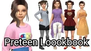 Preteen Lookbook - SIMS 4 CAS - CC Folder and Sim Download