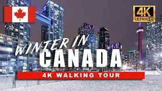 HEAVY SNOWFALL in CANADA | Winter Snow Storm  🇨🇦 4K HDR Walking Tour