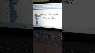 Computer Shortcut Key Bullet Point #shorts #trending #computer #viral #msoffice #video #tricks