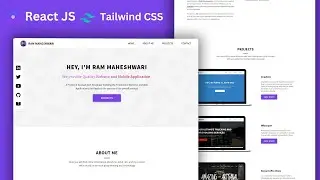 React Portfolio Website using React JS and Tailwind CSS