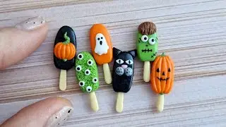 Miniature ice cream for Halloween🤎🧡🤎Polymer clay