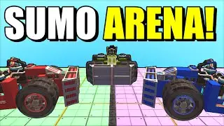 I Built a SUMO Arena With Boosted Cars to Challenge my Friends!