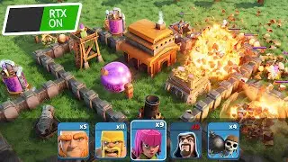 😮Clash Of Clans, но с RTX и 3D! Очень красивый Клеш Оф Кленс😍