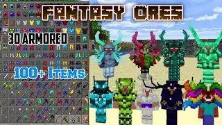 Update!! Fantasy Ores new 100+ items MCPE Bedrock 1.18+