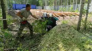 Щепорез в действии