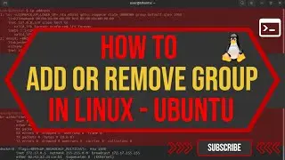 How to Add or Remove Group in Linux (Ubuntu)