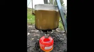 Отварные яйца в Советском котелке на газовой горелке