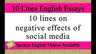 10 lines on negative effects of social media in english | negative effects of social media 10 lines