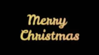Merry Christmas Text Animation - Gold Color with Transparent Background