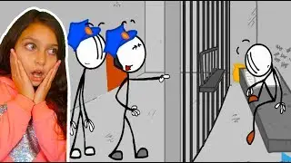 СТИКМЕН И ПОБЕГ ИЗ ТЮРЬМЫ! Stickman Escaping the Prison СТИКМАН Смешная Флеш игра Валеришка