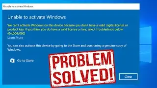 Unable to Activate Windows [ERROR FIXED]