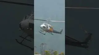Bell 205 Huey Helicopter Landing