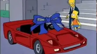 Bart maneja un auto que se guia por computadora - Los Simpson