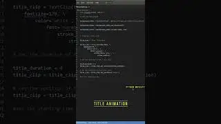 title animation using #Python #moviepy Fade scroll zoom slide effects #moviepy #programming #coding