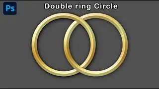 How to draw double golden ring circle in photoshop cs6 | How to make a circle in photoshop