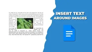 how to insert text around images in Google Docs