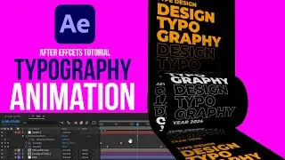 Text Typography Animation Tutorial in After Effects | After Effects 2024 #aftereffect