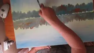 Лучи солнца в тумане.Нарисовать масляными красками часть1