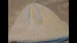Шапка из пуха норки спицами. Вязание для начинающих