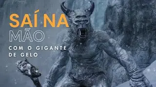 Lutei contra o raro gigante de gelo em Skyrim VR e vivi para contar