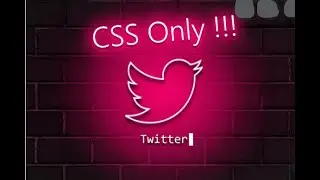 CSS Glowing Icon with Text Typing Animation Effects | CSS Neon Glow Effect Animation