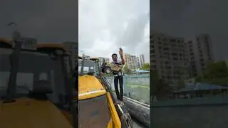 Big jeep car run on real jcb and after damaged 