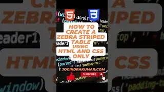 How to create a zebra striped table using Html & CSS only | HTML Tutorial 