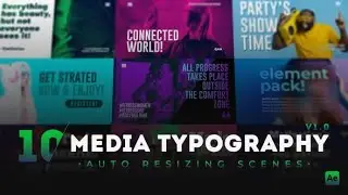 10 Media Typography Scenes AFTER EFFECTS Template Videohive 31664639