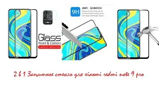 Protective glass for Xiaomi Redmi Note 9 Pro with aliexpress