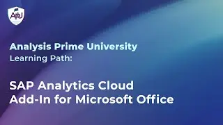 SAP Analytics Cloud Add-In for Microsoft Office Learning Path Overview