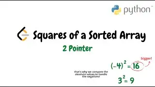 Squares of a Sorted Array | Python 2 Pointer