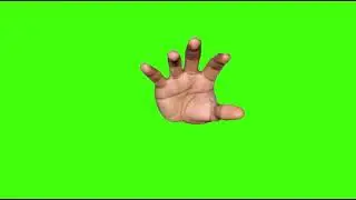 Hand coming right at you green screen