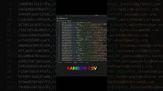Read CSVs Easier With Rainbows 🌈 #vscode #coding #programming