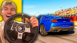 NEW 2024 MUSTANG Races with the G290 SIM WHEEL...