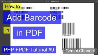 How to Add Barcode in PDF | PHP FPDF Tutorial #9