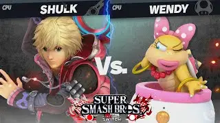 AI-Tournament: SHULK vs. WENDY - [Round A23] - Super Smash Bros. Ultimate