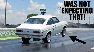 Rotary Datsun Does a MASSIVE WHEELIE - First Drag Passes!