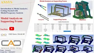 Introduction to Modal/Frequency Analysis | Modal/Frequency Analysis on Supporting Frame using ANSYS