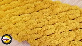 Шарф БЕЗ вязания крючком и спицами | инструкция к узору | Puffy Wool