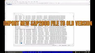 Import new version SAP2000 model to older version