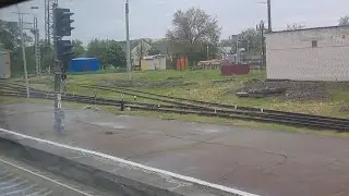 Отправление со станции Невинномысская из окна поезда