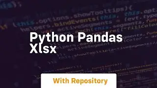 python pandas xlsx