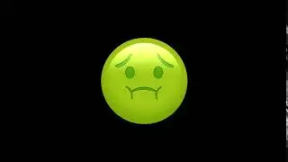 Nauseated Face Free animated emoji Green screen all faces - Intro Video Maker