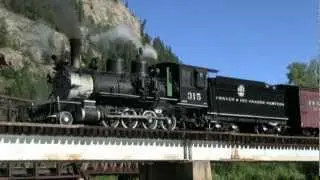 Denver & Rio Grande Western C-18 Steam Locomotive 315 Photo Runby - 8/21/10