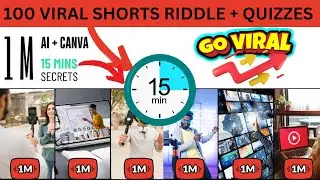 100 Viral YouTube Shorts In 15 Minutes Using AI 🛑 Canva + ChaGPT AI Automation Hack