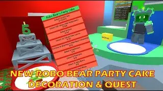 NEW ROBO BEAR PARTY CAKE DECORATION & QUEST [] BEE SWARM SIMULATOR [] ROBLOX
