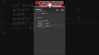 C Programming || Add Two Numbers Without + Operators 