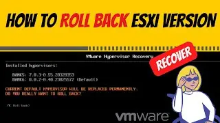 How to Safely Roll Back ESXi Host | Step-by-Step Guide