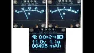 Тест ёмкости аккумулятора ESP 8266+OLED 0.96